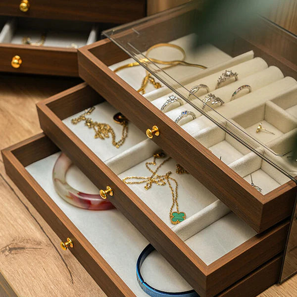 HeritageTreasure 3-Drawer Jewelry Box