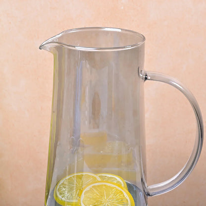 Echou 8-Piece Borosilicate Glass Pitcher Drinkware Set with Bamboo Tray