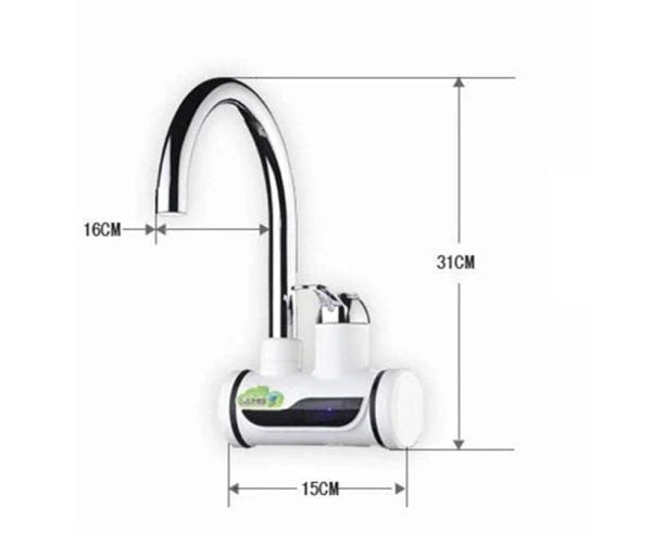 Digital Display Instant Hot Water Tap | Electric Geyser | Hot Water Heater Faucet Kitchen