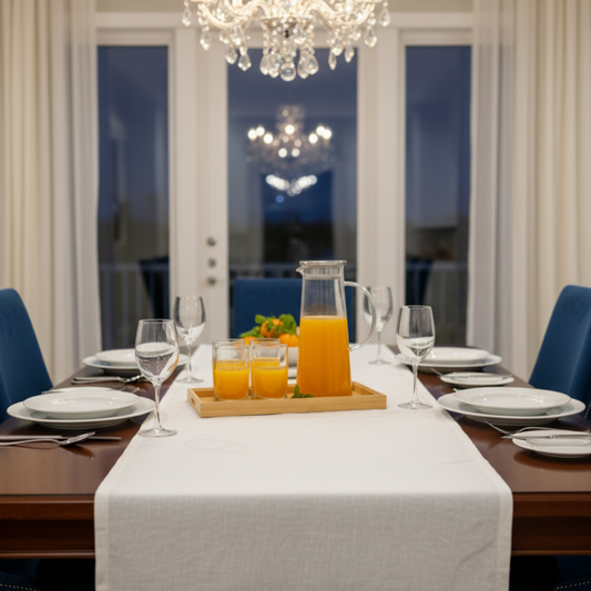 Echou 8-Pieces Pitcher & Glass Set with Bamboo Tray