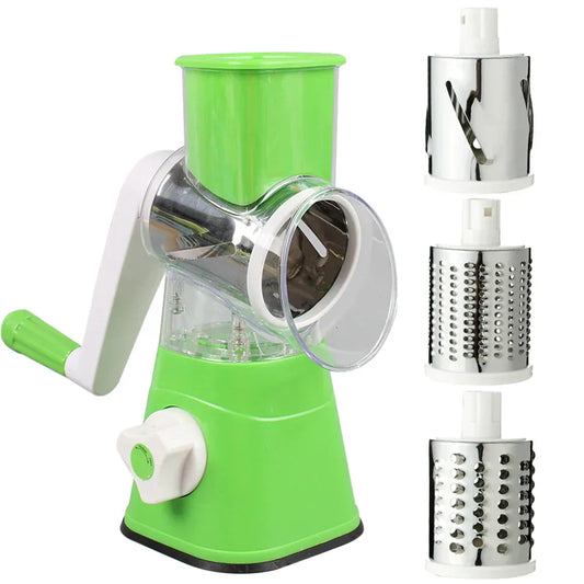 Multifunctional 3-in-1 Manual Vegetable Slicer & Grater