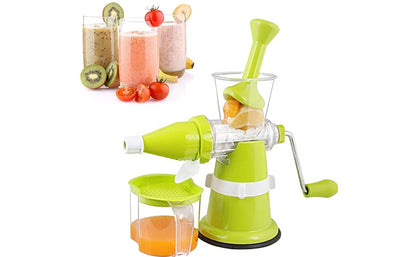 Dreamshop Fruits and Vegetable Juicer with Waste Collector (Green_0078)