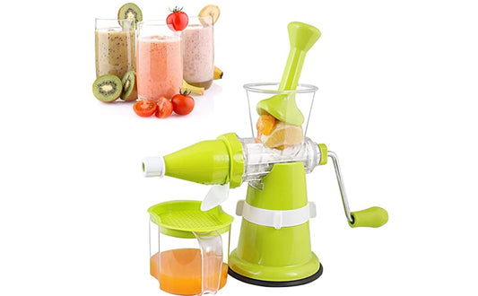 Dreamshop Fruits and Vegetable Juicer with Waste Collector (Green_0078)