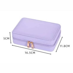 Zipper Jewelry Storage Box With Mirror