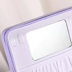 Zipper Jewelry Storage Box With Mirror